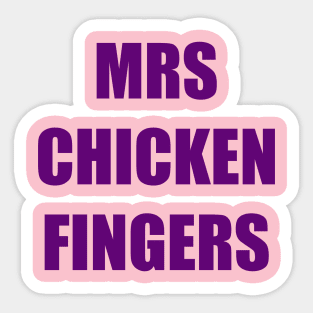 Mrs Chicken Fingers iCarly Penny Tee Sticker